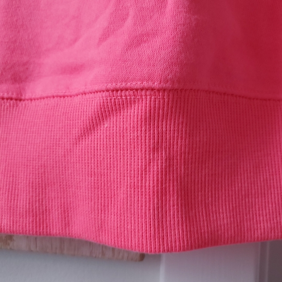 ♡SOLD♡ TEK GEAR PINK THUMB HOLE SWEATSHIRT top crew neck Size Medium - Picture 5 of 7